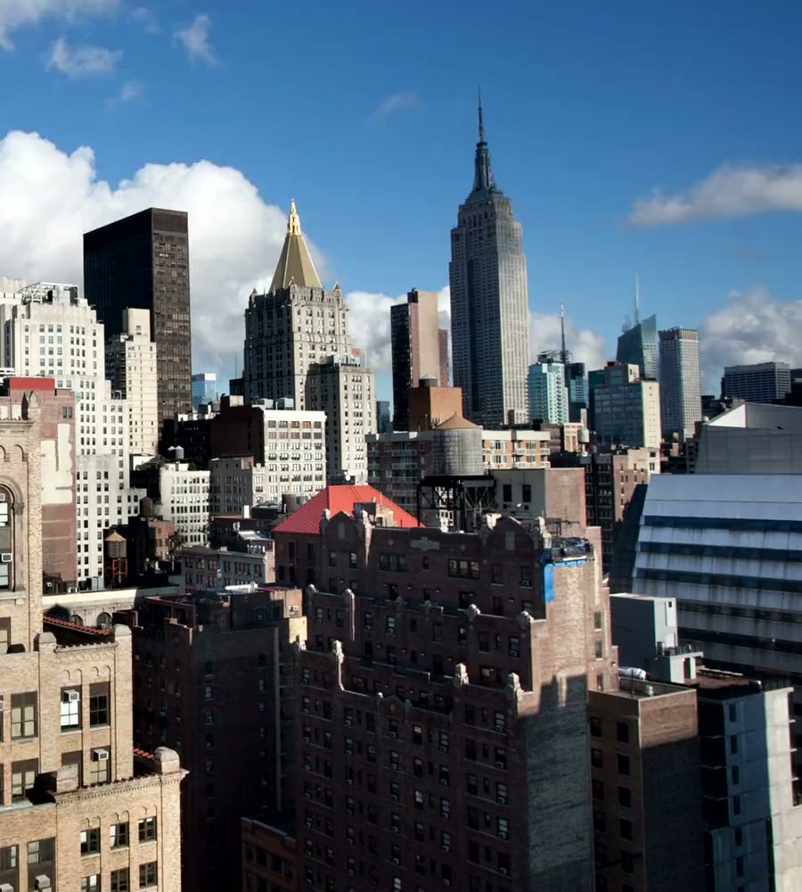 New York skyline with the Empire State Building.